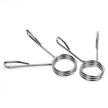 Chrome barbell spring collars