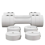 Adjustable Dumbbells Pair – 2.5kg to 10kg with 3kg Increments, Non-Slip Handle, Steel Hand Weights for Home Gym