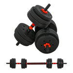 Adjustable Dumbbells & Barbell Set – 20kg, 25kg, 30kg Options – Home Gym Strength Training with or without Bench