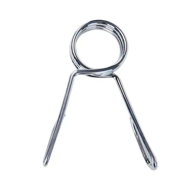 Chrome barbell spring collars
