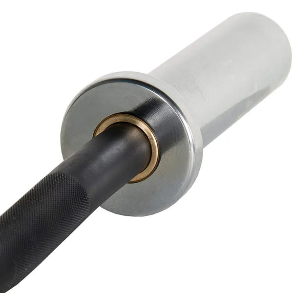 Close-up of an EZ bar sleeve