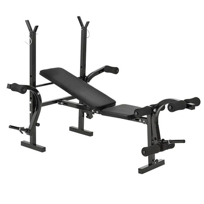 Multi-position weight bench with exercise attachments