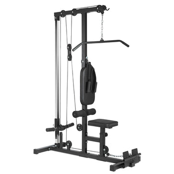 Cable training machine with seat and weight-loading system