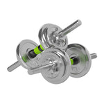 20kg Adjustable Steel Dumbbells Set with Walnut Handle – Compact, Durable Home Gym Free Weights