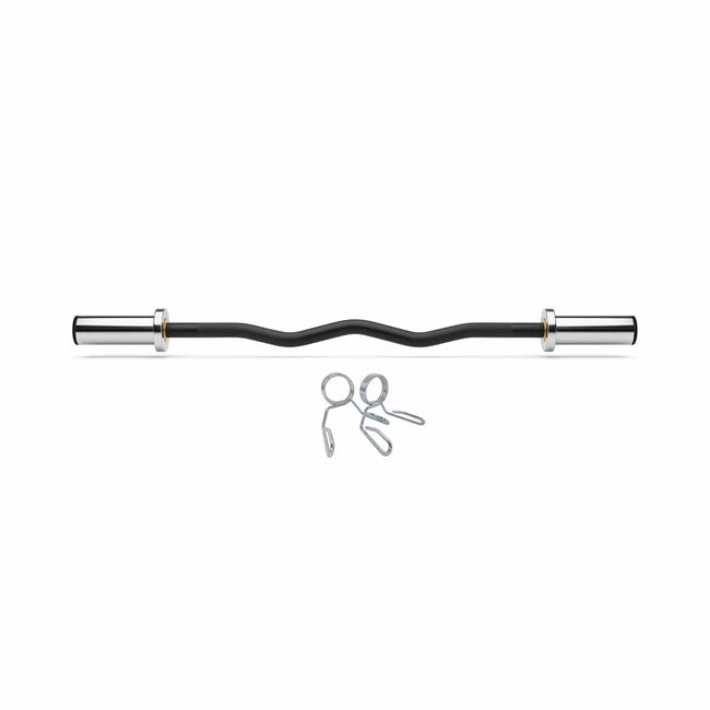 Olympic EZ curl bar and spring collars