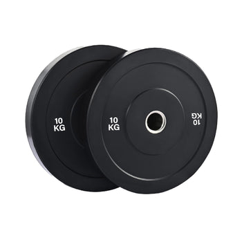 Pair of black Olympic bumper plates
