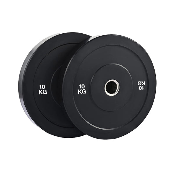 Pair of black Olympic bumper plates