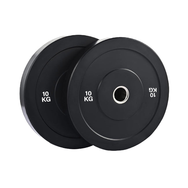 Pair of black Olympic bumper plates
