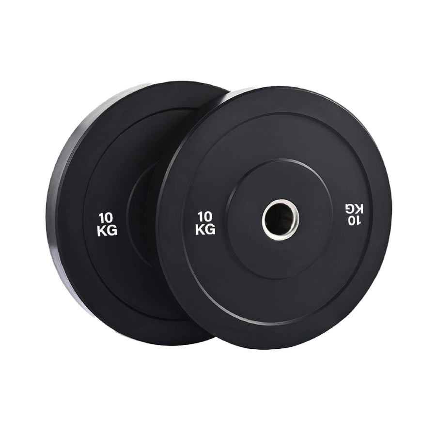 Pair of black Olympic bumper plates