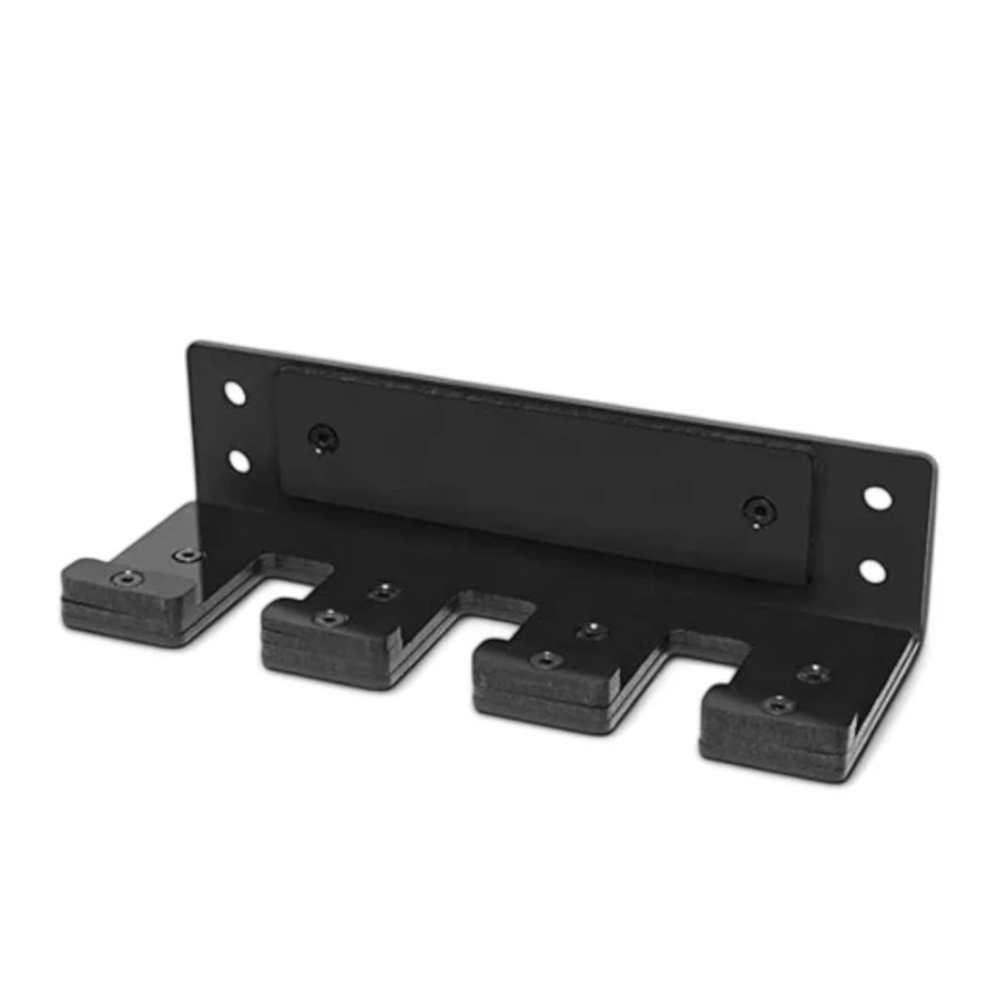 Wall mounted barbell storage brackets