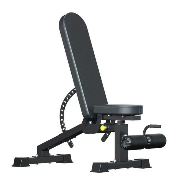 Adjustable weight bench with leg rollers