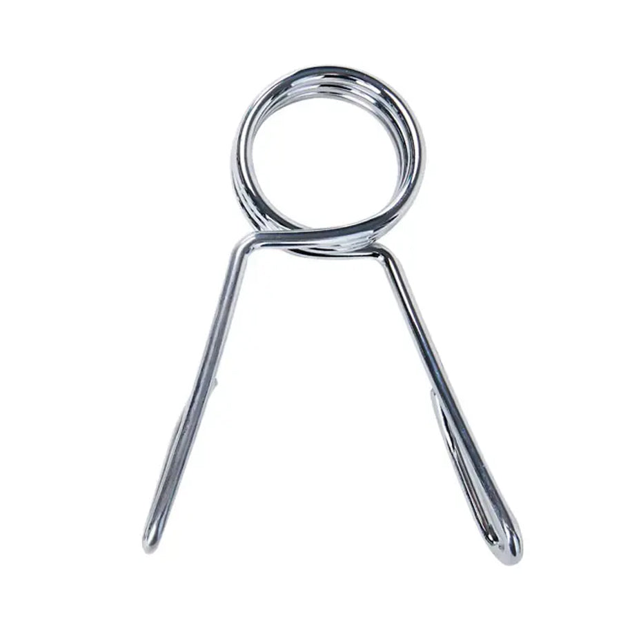 Chrome barbell spring collars