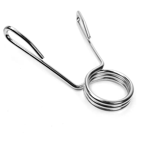 Chrome barbell spring collars