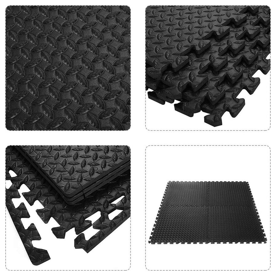 Close-up of interlocking mat texture and edges