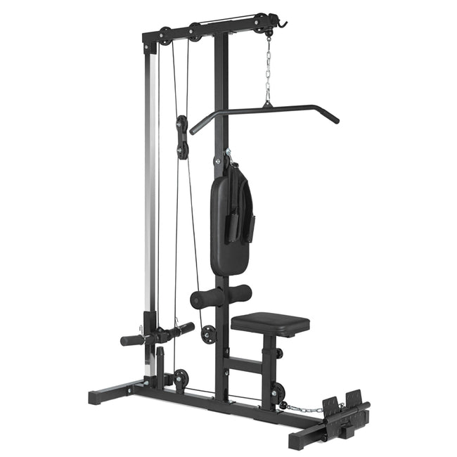 Cable training machine with seat and weight-loading system