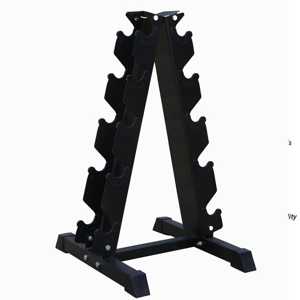 Empty five-tier dumbbell tree rack