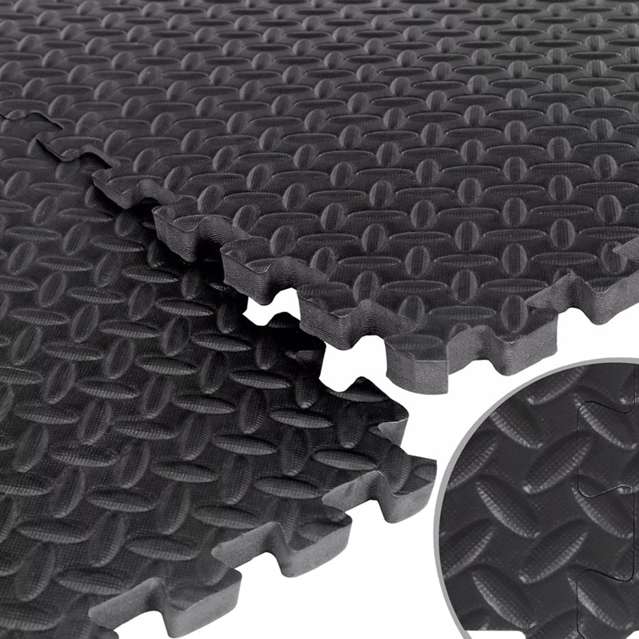 Close-up of interlocking mat texture and edges