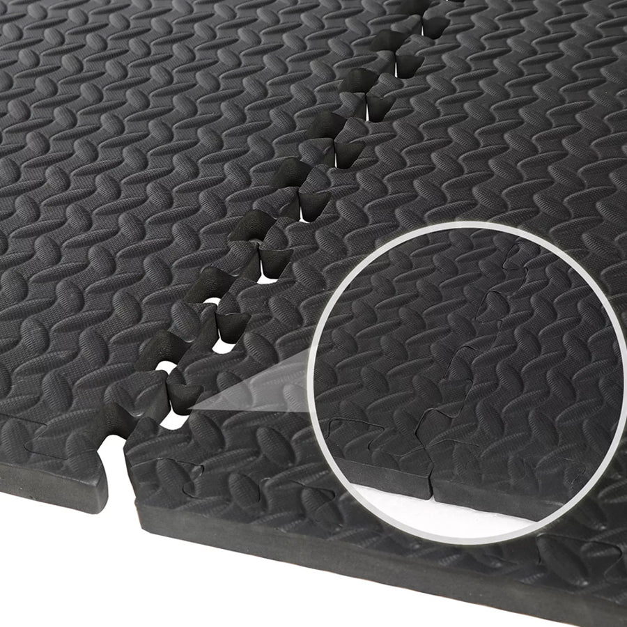 Close-up of interlocking mat texture and edges