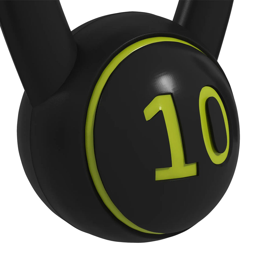 Close-up of a kettlebell weight marking