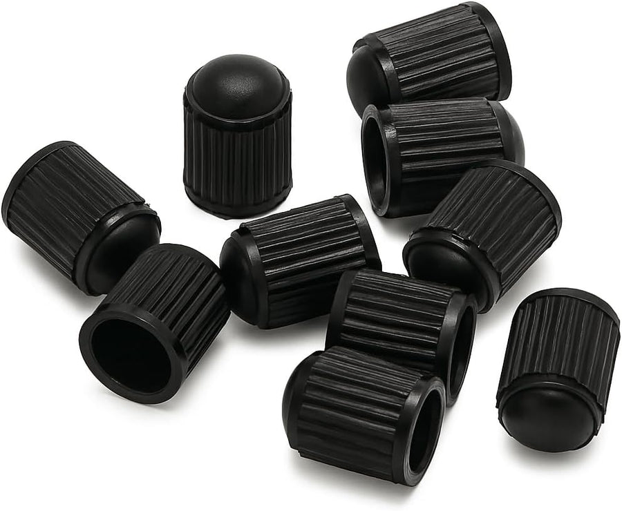 Black tyre valve caps