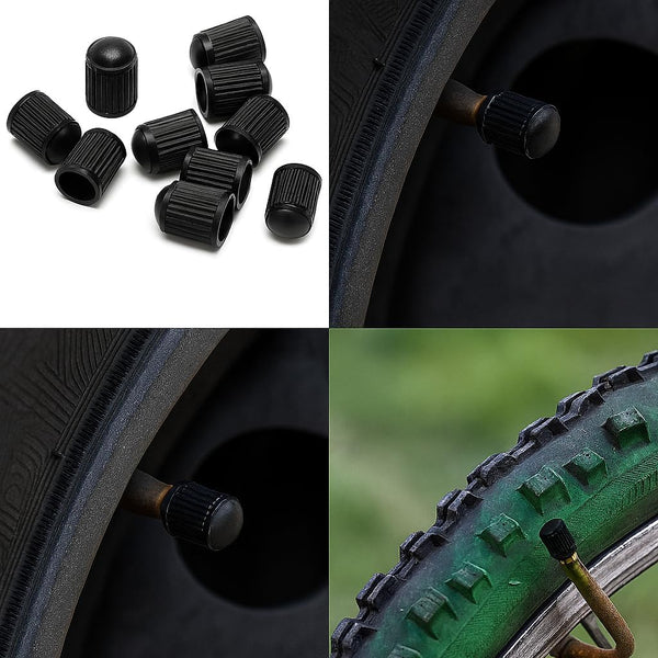 Black tyre valve caps