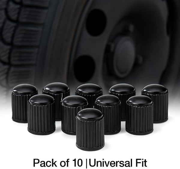Black tyre valve caps
