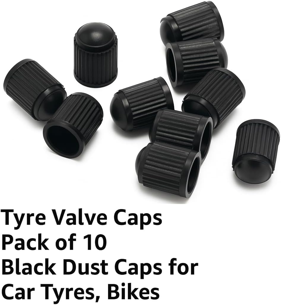 Black tyre valve caps