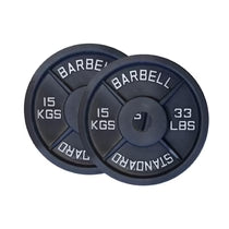 Set of cast iron weight plates