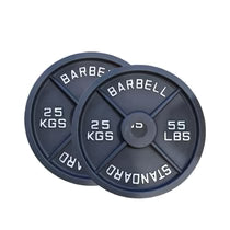 Set of cast iron weight plates