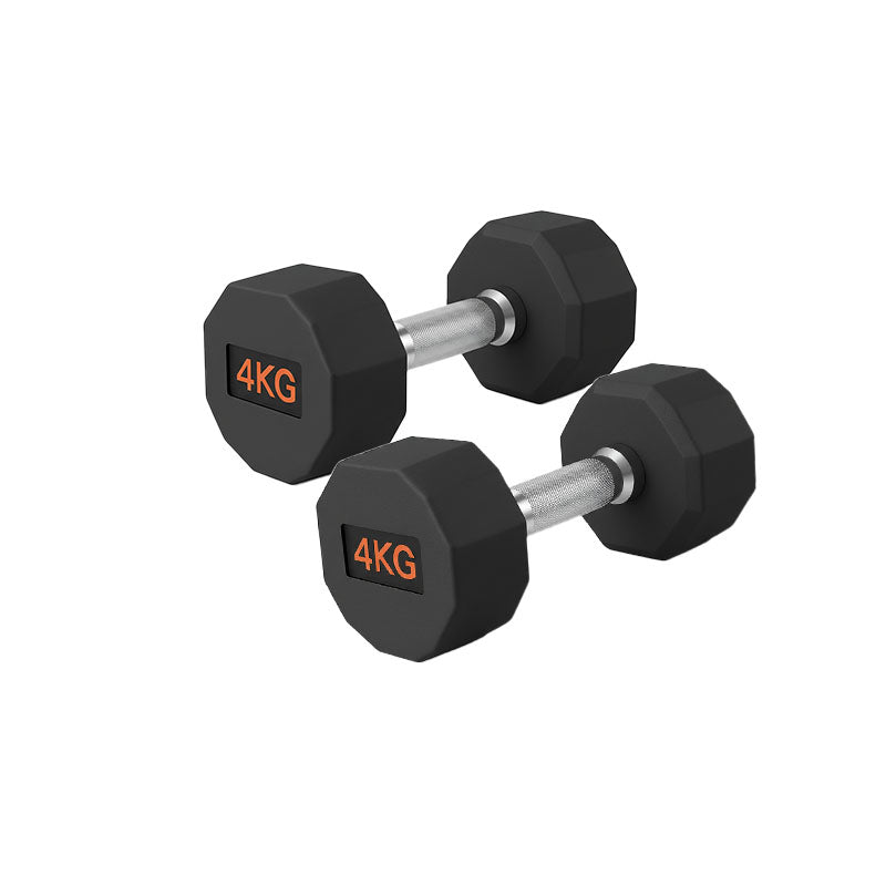 Hex Dumbbells Pairs & Sets (2kg–12kg) – Rubber Coated, Anti-Roll, With & Without Rack for Home Gym