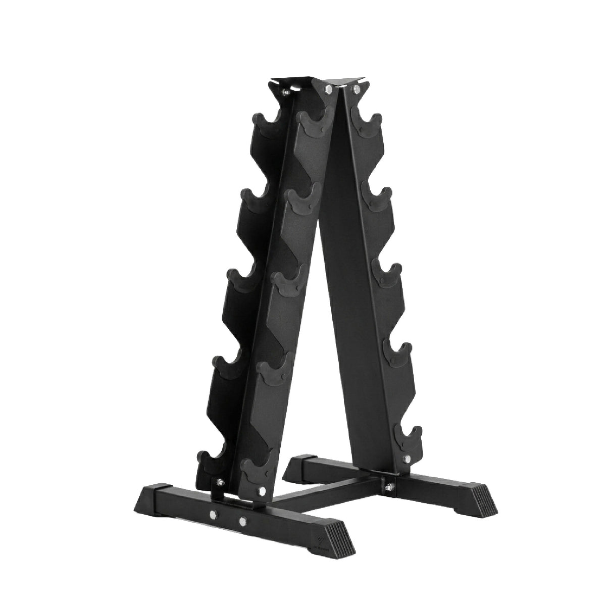 Empty five-tier dumbbell rack