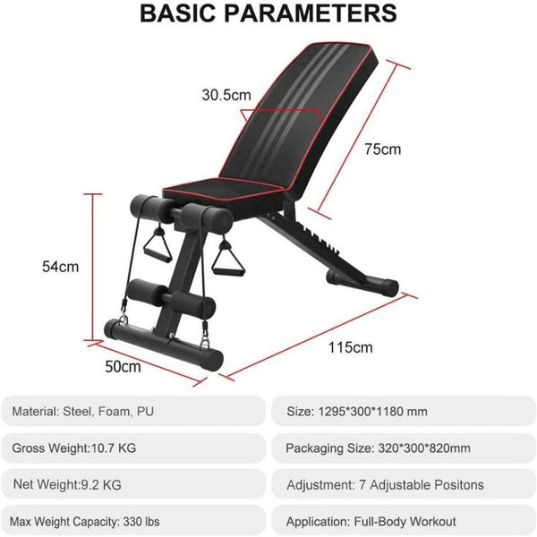 Adjustable Foldable Weight Bench