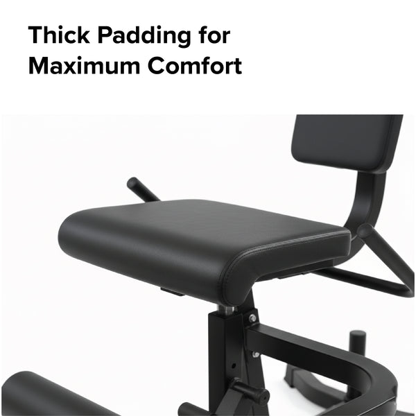 Leg extension and curl machine component details