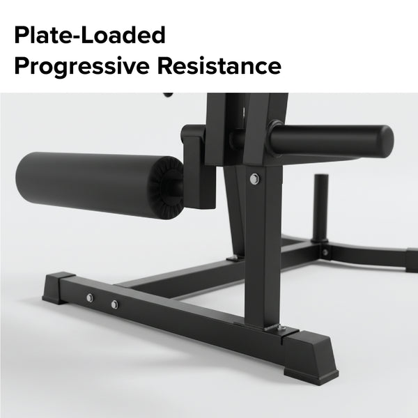 Leg extension and curl machine component details