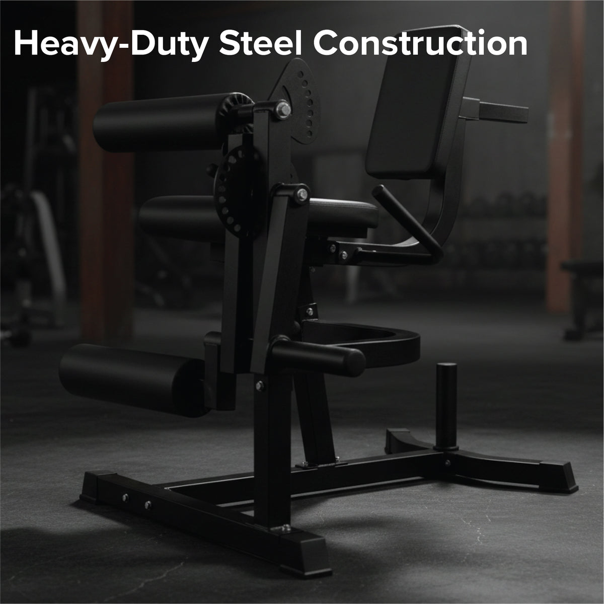 Leg extension and curl machine component details