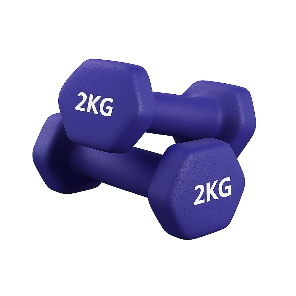 Pair of coloured neoprene dumbbells