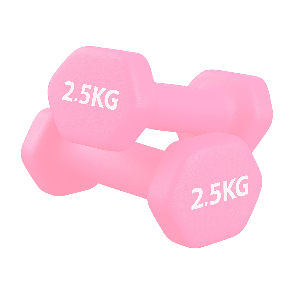 Pair of coloured neoprene dumbbells