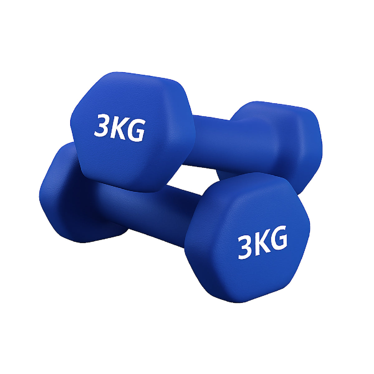 Pair of coloured neoprene dumbbells