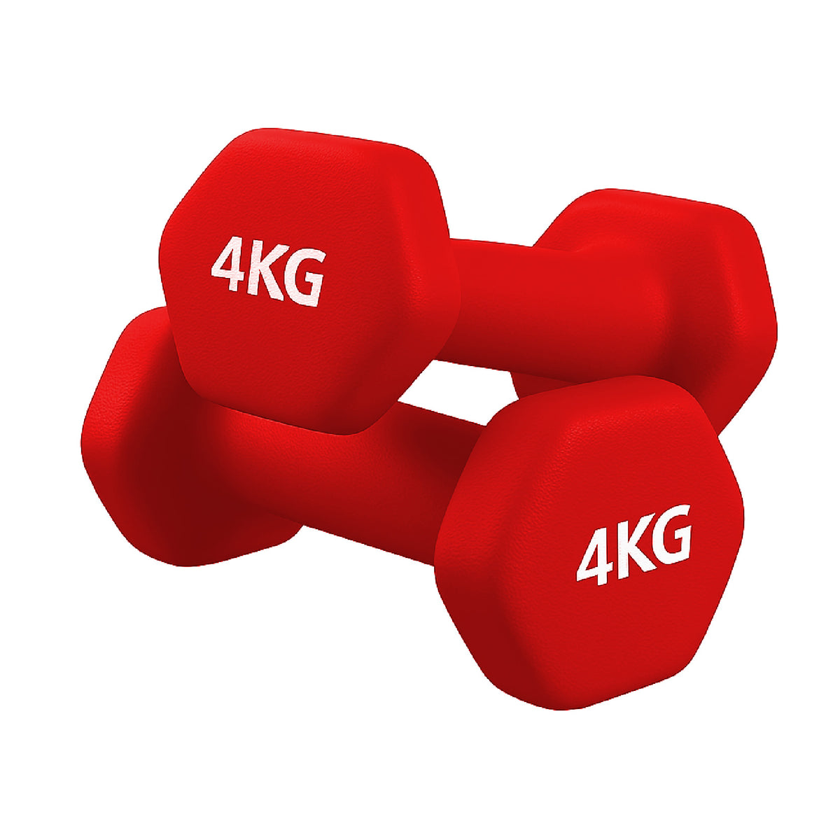 Pair of coloured neoprene dumbbells