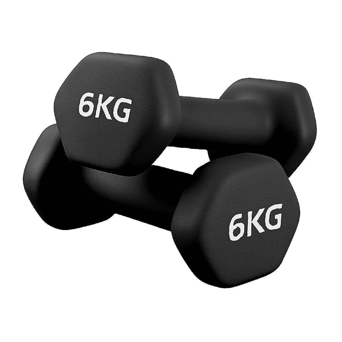 Pair of coloured neoprene dumbbells