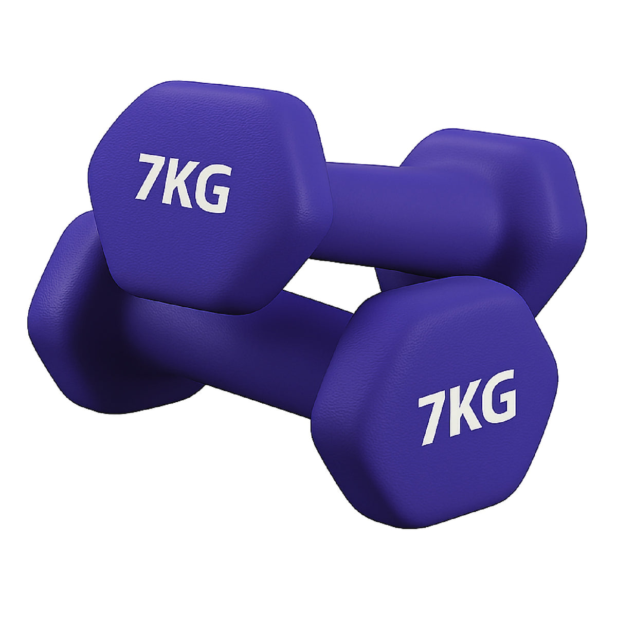 Pair of coloured neoprene dumbbells
