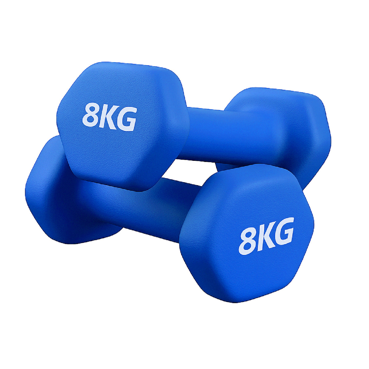 Pair of coloured neoprene dumbbells