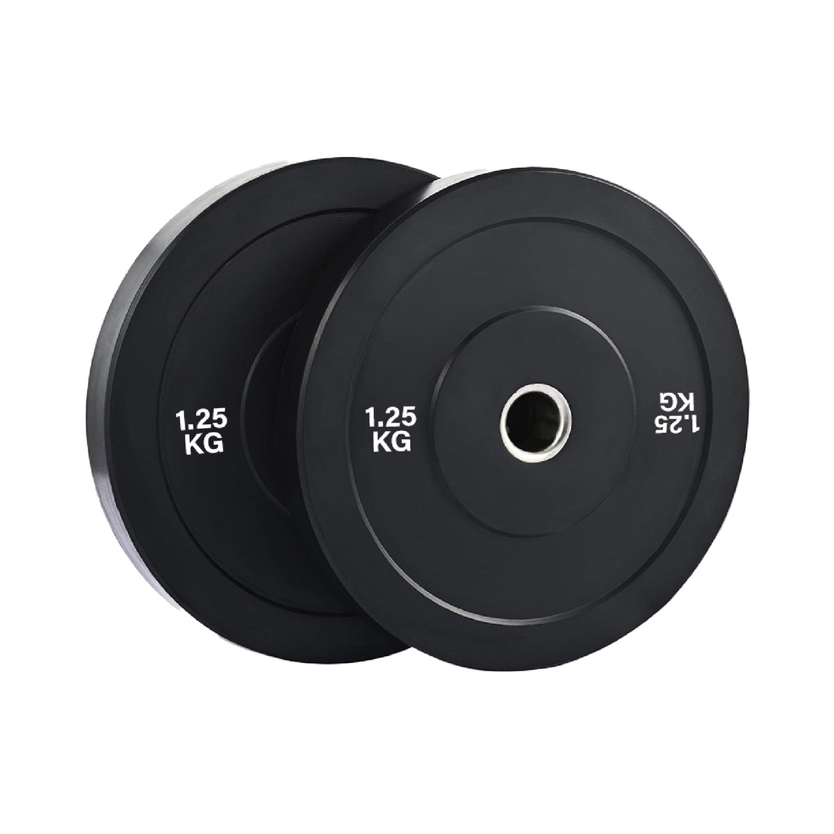 Pair of black Olympic bumper plates