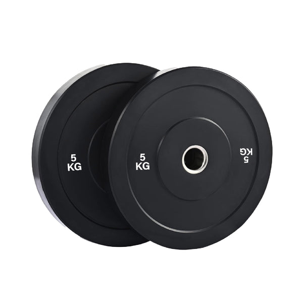 Pair of black Olympic bumper plates