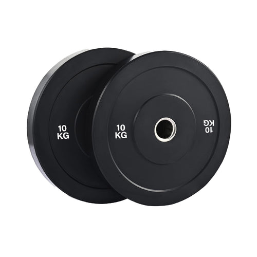 Pair of black Olympic bumper plates