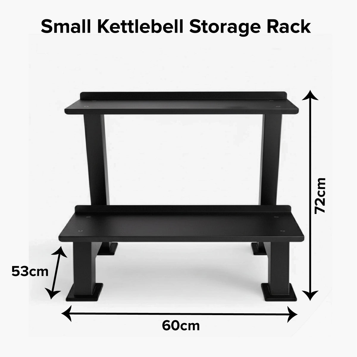 Kettlebell rack dimensions diagram